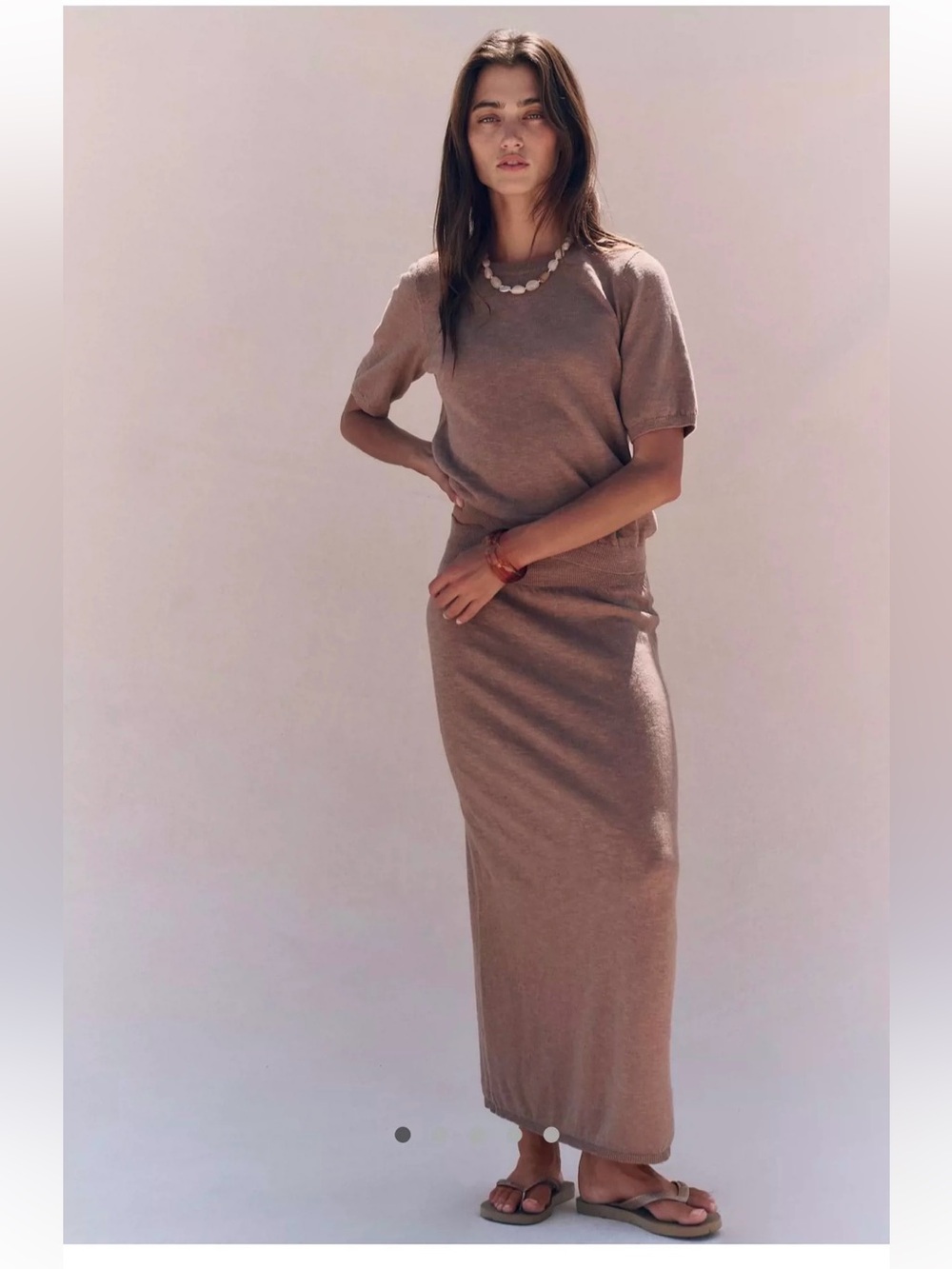 NEW Free People FP Beach Isabella Sweat Skirt Set Co-ord Size S Caribou